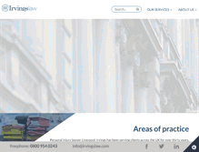 Tablet Screenshot of irvingslaw.com